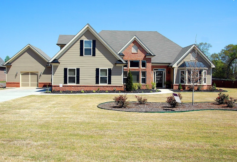 home with landscaping
