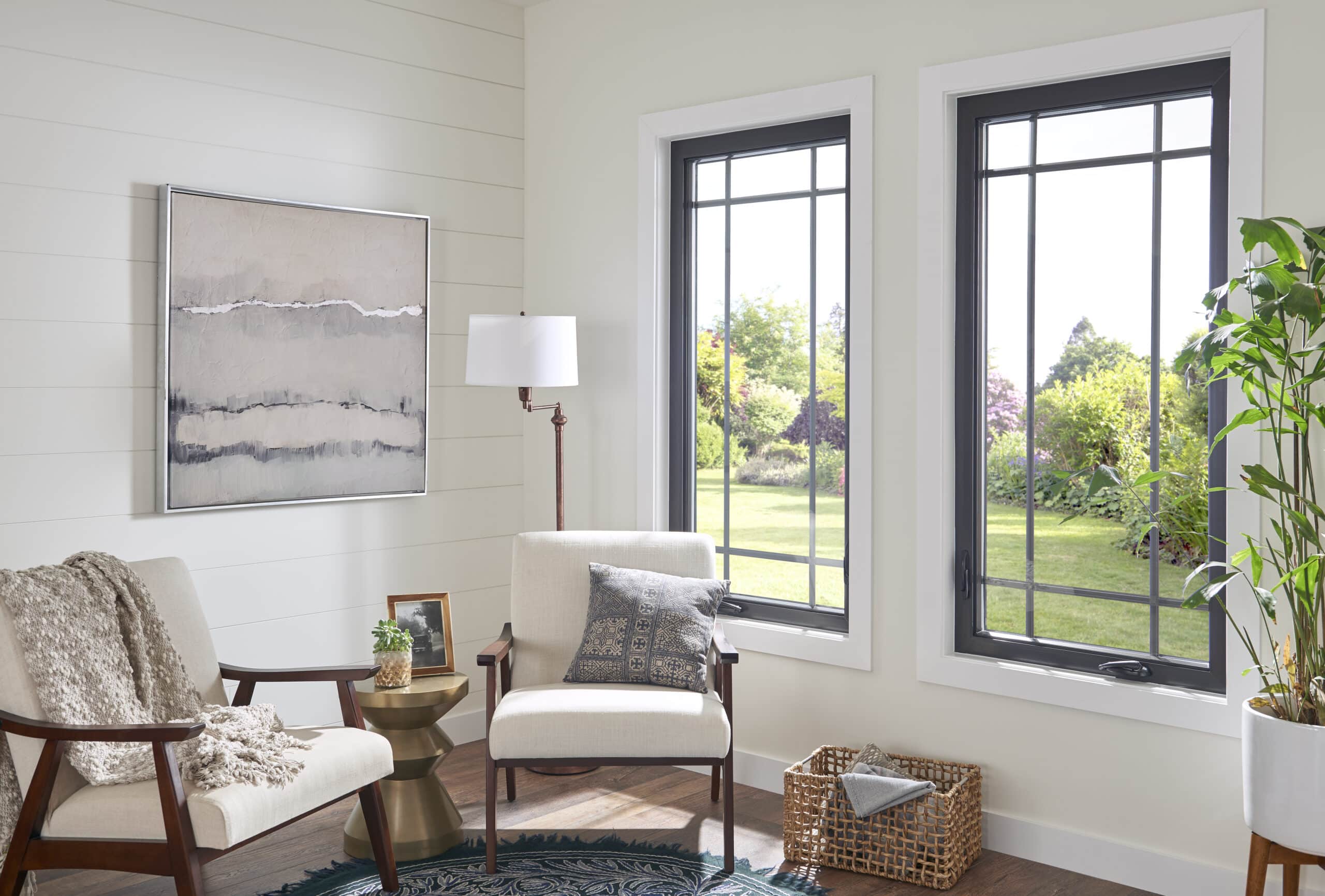 Window World Casement window in a livingroom.